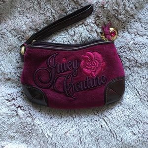 Juicy Couture Maroon Wristlet (Like-New)